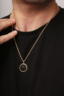 ONYX SACRED HEART NECKLACE