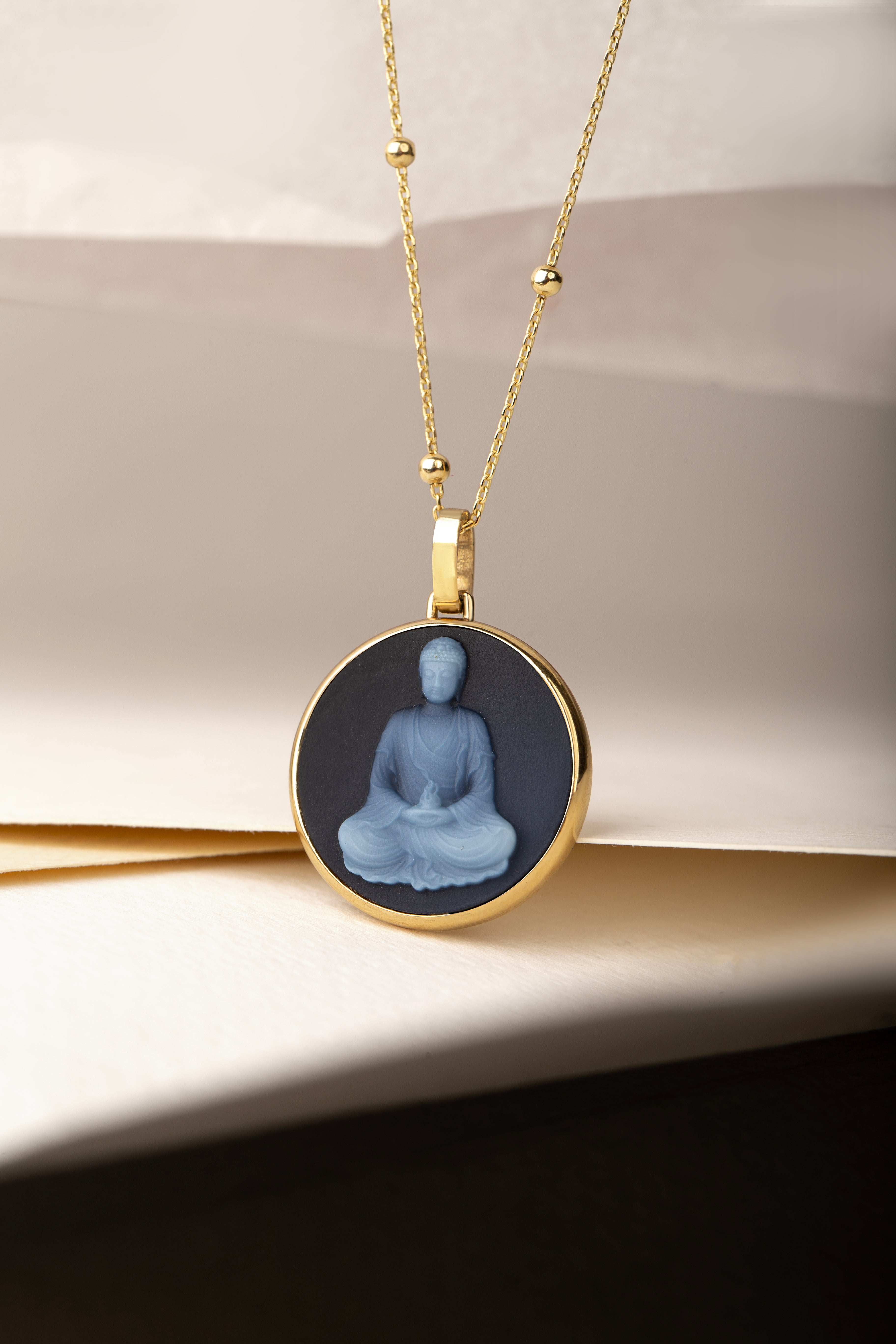 SARDONYX BUDDHA NECKLACE