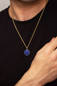 LAPIS LAZULI COMPASS NECKLACE