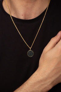 BLOODSTONE ICXC NIKA CROSS NECKLACE