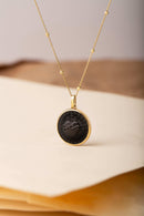 ONYX SACRED HEART NECKLACE