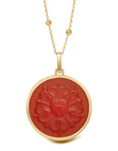 CARNELIAN LUTHER ROSE NECKLACE