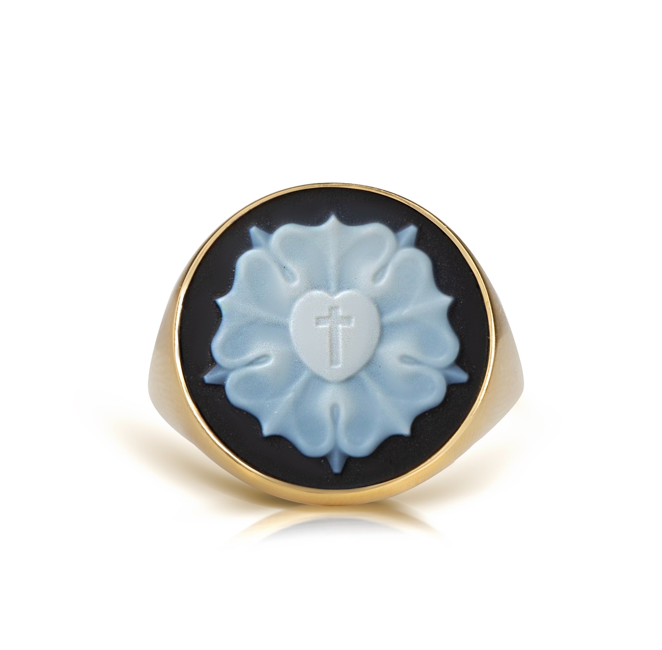 SARDONYX LUTHER ROSE RING