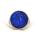 LAPIS LAZULI AMERICAN EAGLE COIN RING