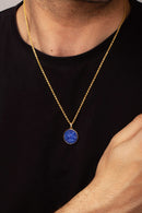 LAPIS LAZULI SAINT GEORGE NECKLACE