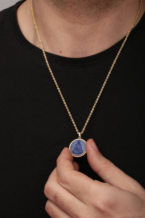 LAPIS LAZULI BUDDHA NECKLACE