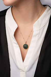BLOODSTONE SACRED HEART NECKLACE