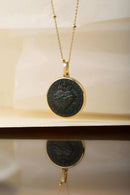 BLOODSTONE SACRED HEART NECKLACE