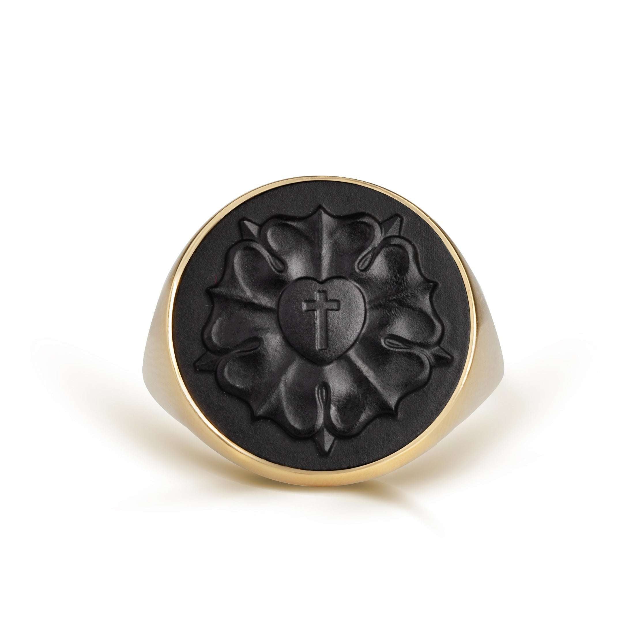 ONYX LUTHER ROSE RING