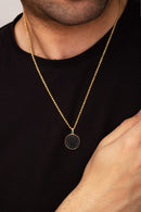 ONYX MICHAEL ARCHANGEL NECKLACE