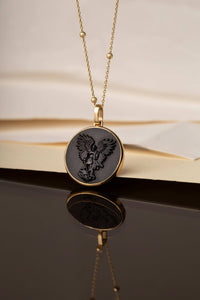 ONYX MICHAEL ARCHANGEL NECKLACE