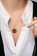 CARNELIAN MICHAEL ARCHANGEL NECKLACE