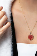 CARNELIAN MICHAEL ARCHANGEL NECKLACE