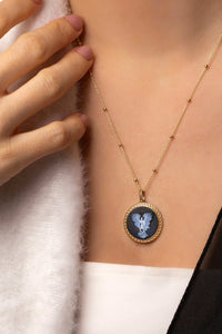 SARDONYX MICHAEL ARCHANGEL NECKLACE