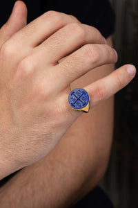 LAPIS LAZULI ICXC NIKA RING