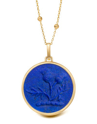 LAPIS LAZULI THISTLE NECKLACE