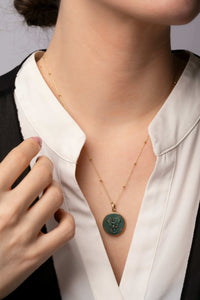 BLOODSTONE MICHAEL ARCHANGEL NECKLACE