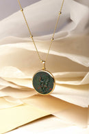 BLOODSTONE MICHAEL ARCHANGEL NECKLACE