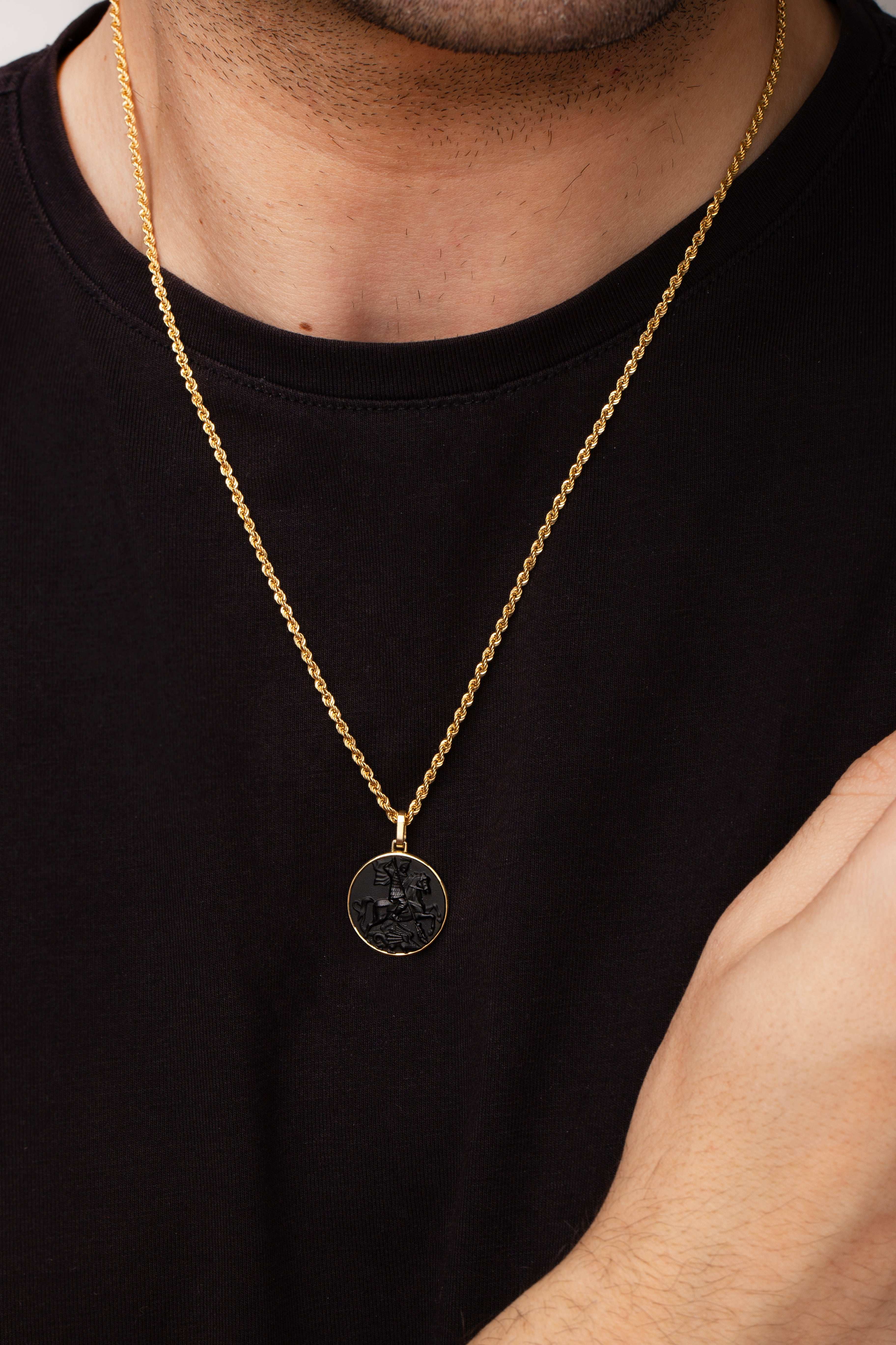 ONYX SAINT GEORGE NECKLACE