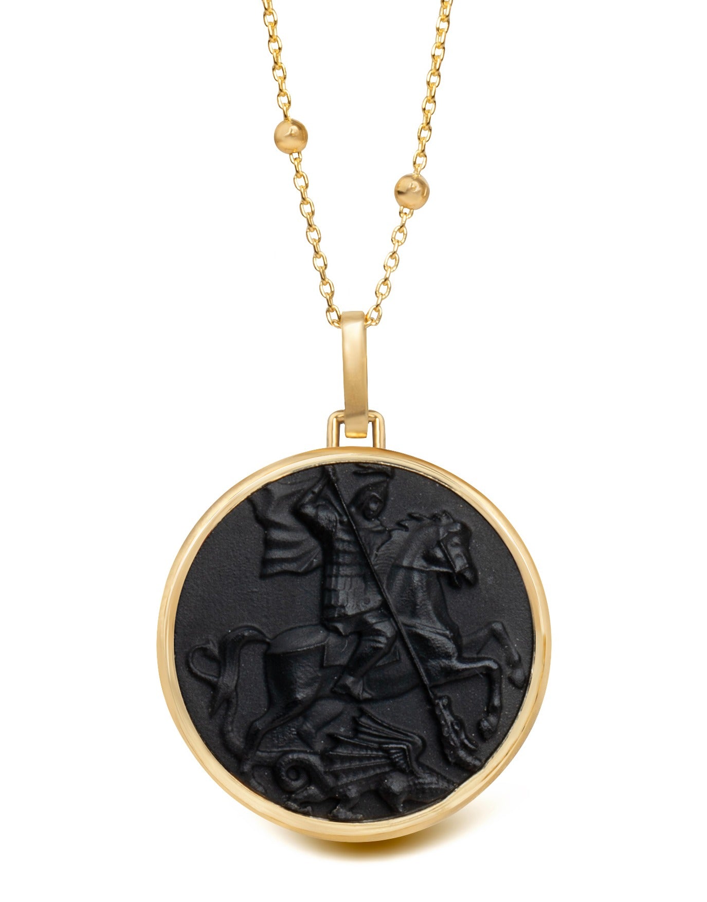 ONYX SAINT GEORGE NECKLACE