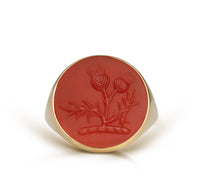 CARNELIAN THISTLE RING