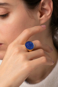 LAPIS LAZULI COMPASS RING