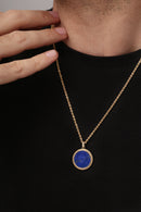 LAPIS LAZULI SACRED HEART NECKLACE