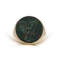 BLOODSTONE MICHAEL ARCHANGEL RING