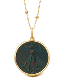 BLOODSTONE AMERICAN EAGLE COIN NECKLACE