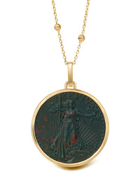 BLOODSTONE AMERICAN EAGLE COIN NECKLACE