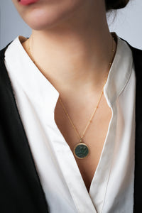 BLOODSTONE THISTLE NECKLACE