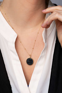ONYX THISTLE NECKLACE