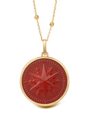 CARNELIAN COMPASS NECKLACE