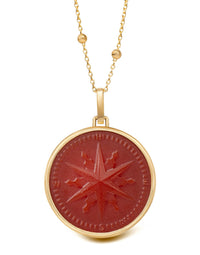 CARNELIAN COMPASS NECKLACE