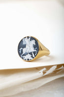 SARDONYX SAINT GEORGE RING
