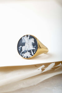 SARDONYX SAINT GEORGE RING