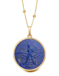 LAPIS LAZULI FARAVAHAR NECKLACE