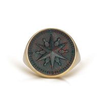 BLOODSTONE COMPASS RING