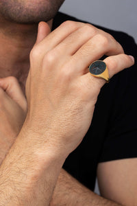 BLOODSTONE COMPASS RING