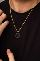 ONYX AMERICAN EAGLE COIN NECKLACE