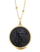 ONYX AMERICAN EAGLE COIN NECKLACE