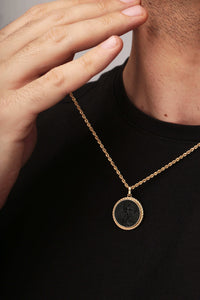 ONYX AMERICAN EAGLE COIN NECKLACE