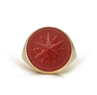 CARNELIAN COMPASS RING