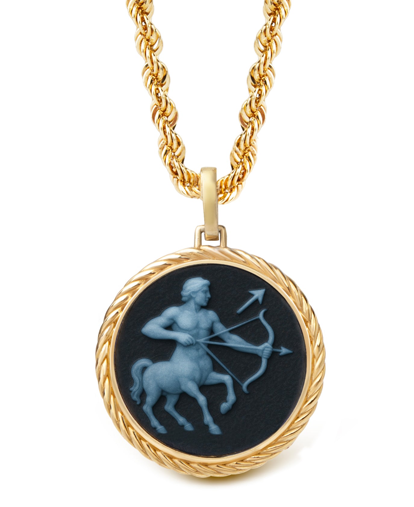 SARDONYX SAGITTARIUS NECKLACE