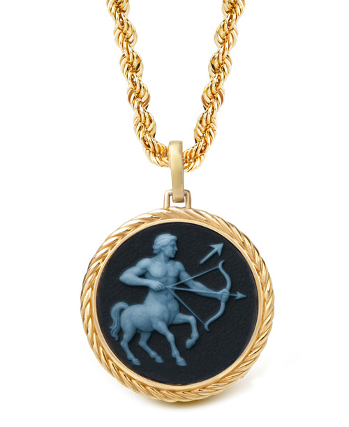 SARDONYX SAGITTARIUS NECKLACE