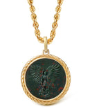 BLOODSTONE MICHAEL ARCHANGEL NECKLACE
