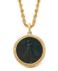 BLOODSTONE AMERICAN EAGLE COIN NECKLACE