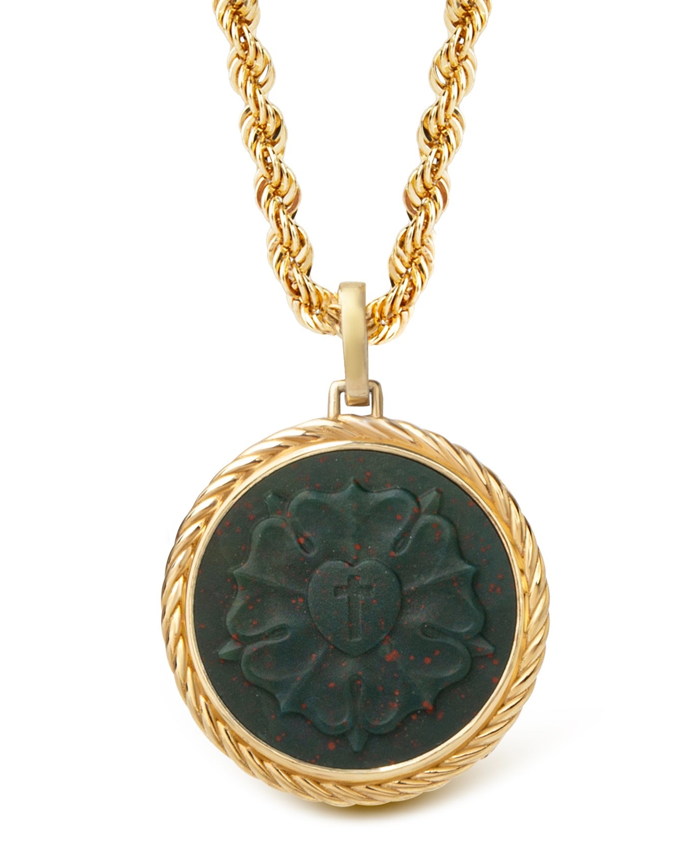 BLOODSTONE LUTHER ROSE NECKLACE
