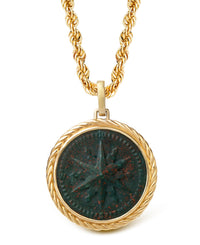 BLOODSTONE COMPASS NECKLACE