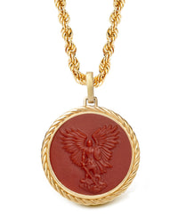 CARNELIAN MICHAEL ARCHANGEL NECKLACE